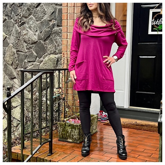 #44 Boho Soft knit Hacci Top with front pockets - Picture 2 of 4